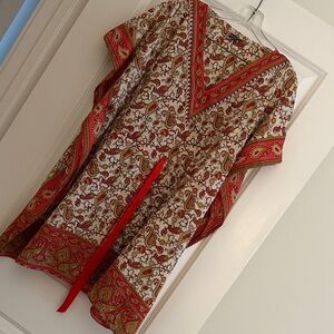 Red and Gold Paisley Kaftan
